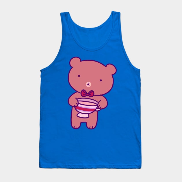 Tea Teddy Bear Tank Top by saradaboru